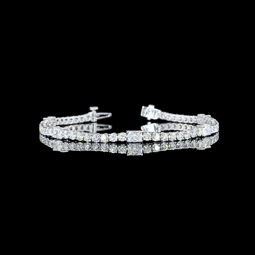 11.3 CT Radiant Lab Grown Diamond Tennis Bracelet in 28