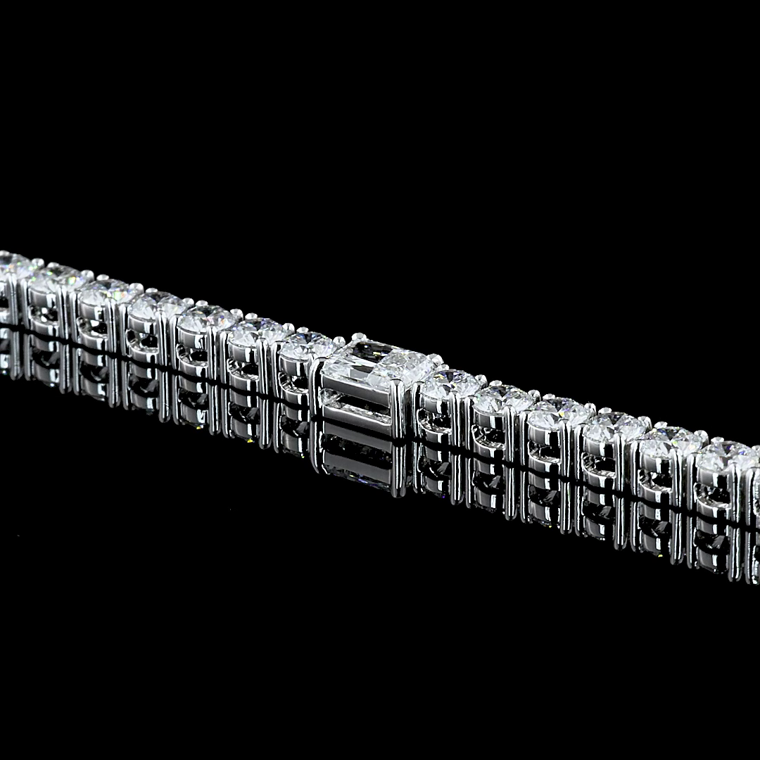 11.3 CT Radiant Lab Grown Diamond Tennis Bracelet in 28 – close-up