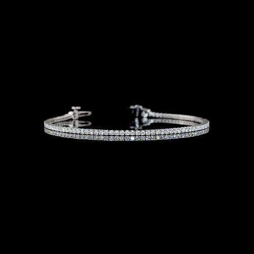 1.53 CT Round Brilliant Lab Grown Diamond Tennis Bracelet in 14K White Gold