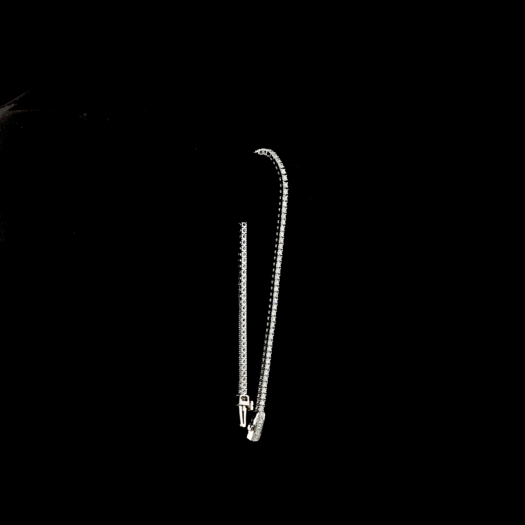 1.53 CT Round Brilliant Lab Grown Diamond Tennis Bracelet in 14K White Gold – worn on wrist