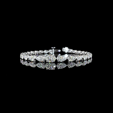8.61 CT Pear Lab Grown Diamond Tennis Bracelet in 14K White Gold
