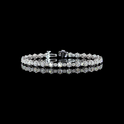 5.8 CT Round Brilliant Lab Grown Diamond Tennis Bracelet in 14K White Gold