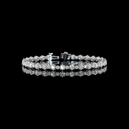5.8 CT Round Brilliant Lab Grown Diamond Tennis Bracelet in 14K White Gold