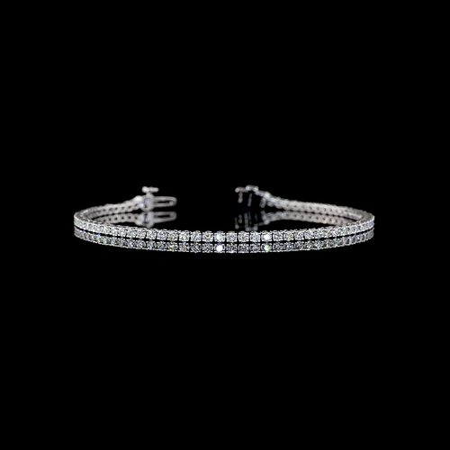 1.92 CT Round Brilliant Lab Grown Diamond Tennis Bracelet in 14K White Gold