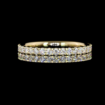 0.42 CT Round Lab Grown Diamond 3/4 Eternity in 14K Yellow Gold