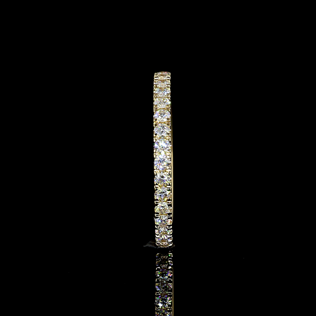 0.42 CT Round Lab Grown Diamond 3/4 Eternity in 14K Yellow Gold