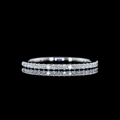 0.23 CT Round Lab Grown Diamond Half Eternity in 14K White Gold