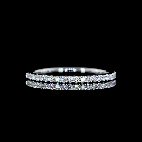 0.23 CT Round Lab Grown Diamond Half Eternity in 14K White Gold