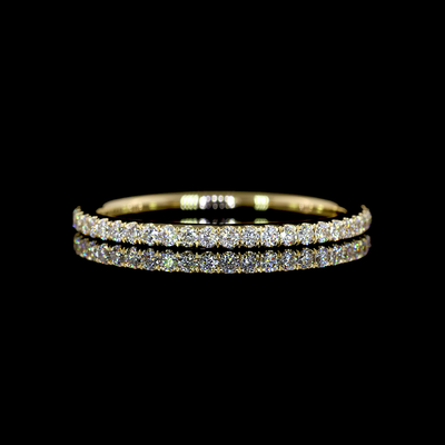 0.25 CT Round Lab Grown Diamond 3/4 Eternity in 14K Yellow Gold