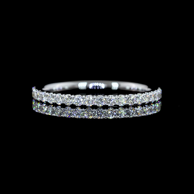 0.31 CT Round Lab Grown Diamond 3/4 Eternity in 14K White Gold