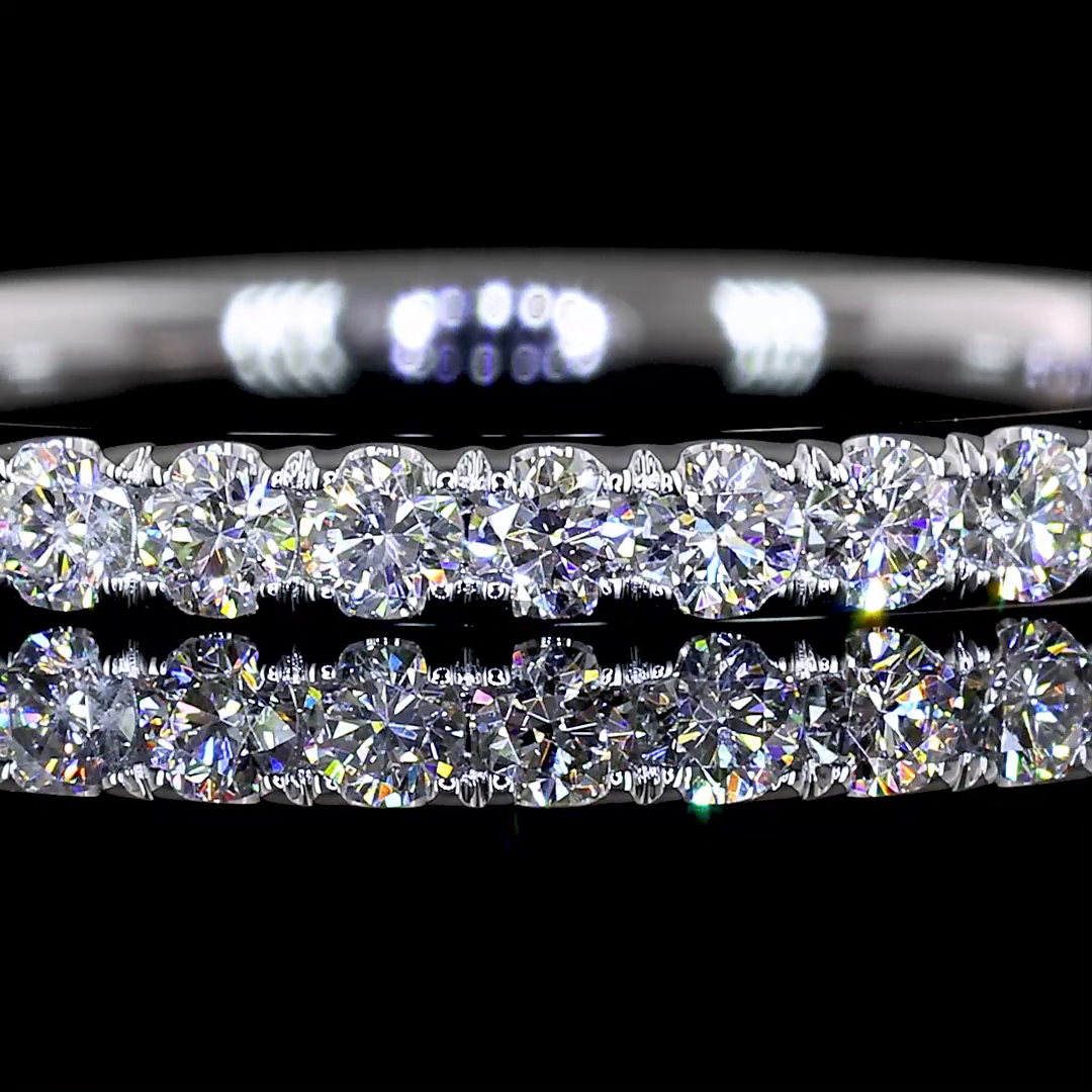 0.31 CT Round Lab Grown Diamond 3/4 Eternity in 14K White Gold