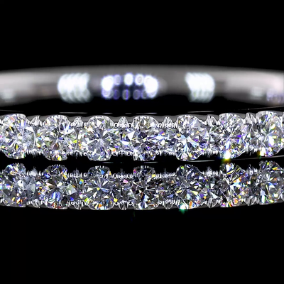 0.31 CT Round Lab Grown Diamond 3/4 Eternity in 14K White Gold