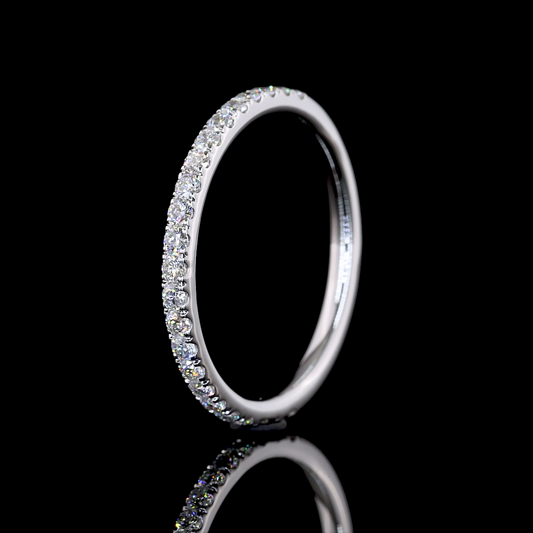 0.31 CT Round Lab Grown Diamond 3/4 Eternity in 14K White Gold