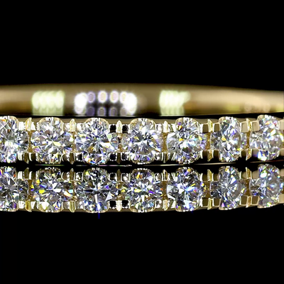 0.29 CT Round Lab Grown Diamond Half Eternity in 14K Yellow Gold