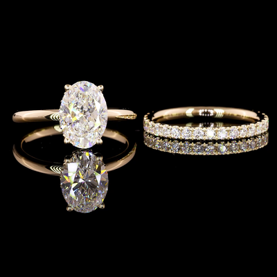 0.61 CT Round Lab Grown Diamond Eternity Band in 14K Yellow Gold