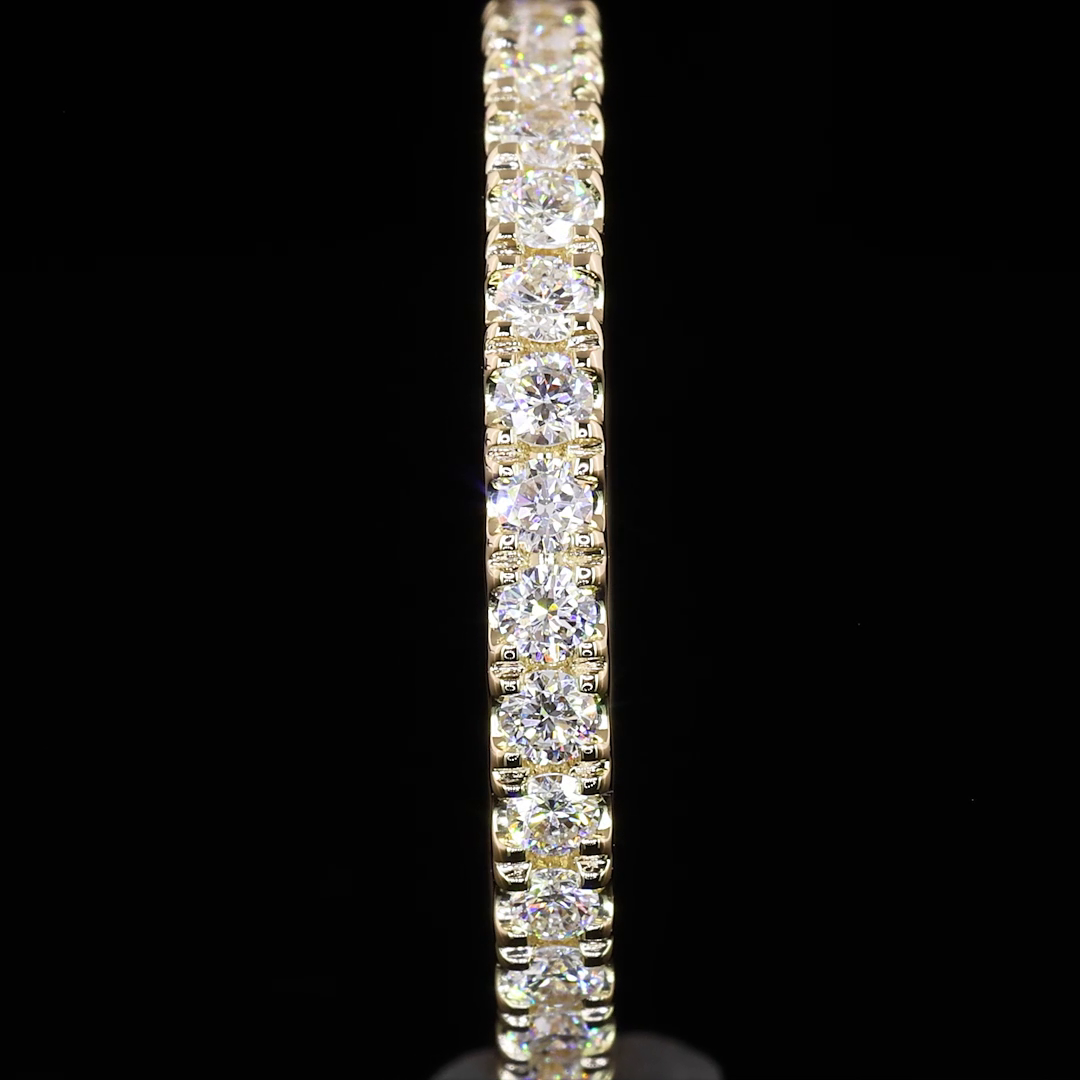 0.61 CT Round Lab Grown Diamond Eternity Band in 14K Yellow Gold
