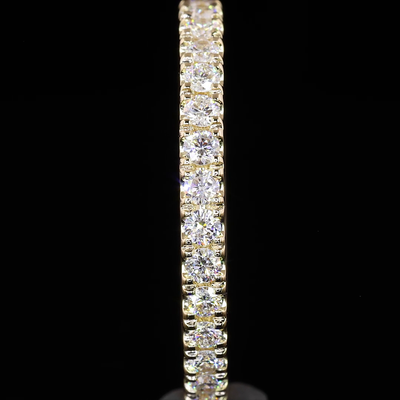 0.61 CT Round Lab Grown Diamond Eternity Band in 14K Yellow Gold