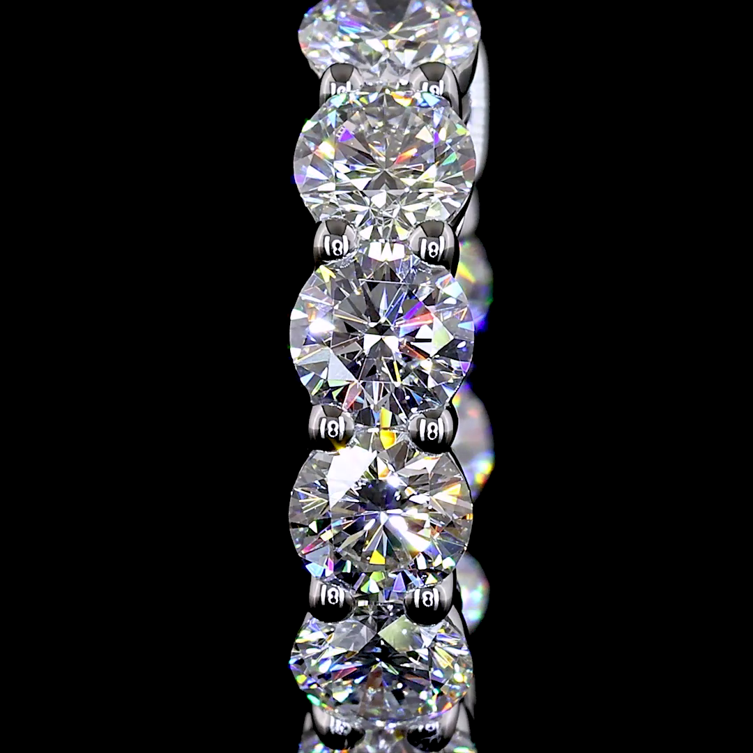 1.89 CT Round Lab Grown Diamond Huggie Earrings in 14K White Gold