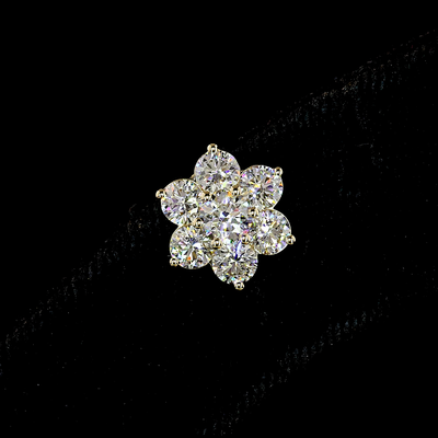 1.88 CT Round Lab Grown Diamond Stud Earrings in 14K Yellow Gold