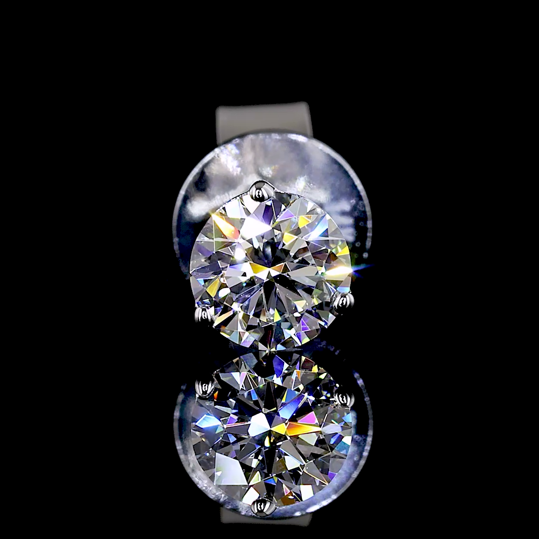 0.5 CT Round Lab Grown Diamond Martini Earrings in 14K White Gold