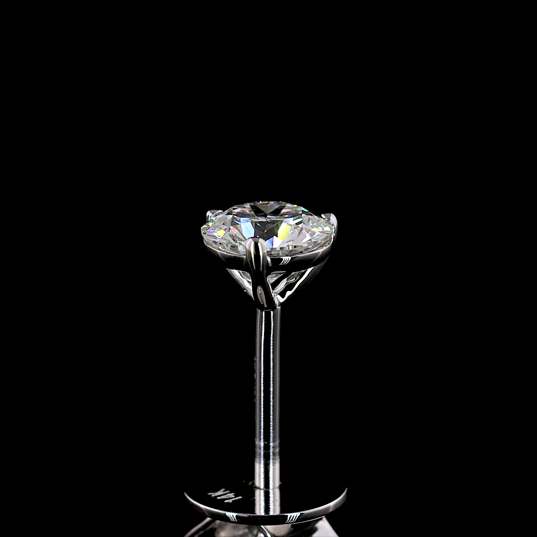 0.5 CT Round Lab Grown Diamond Martini Earrings in 14K White Gold