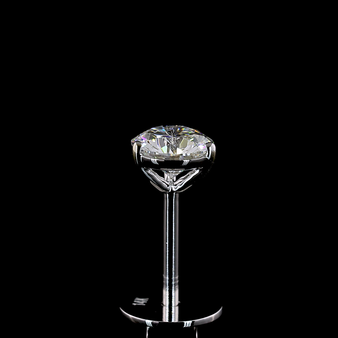 0.49 CT Round Lab Grown Diamond Martini Earrings in 14K White Gold
