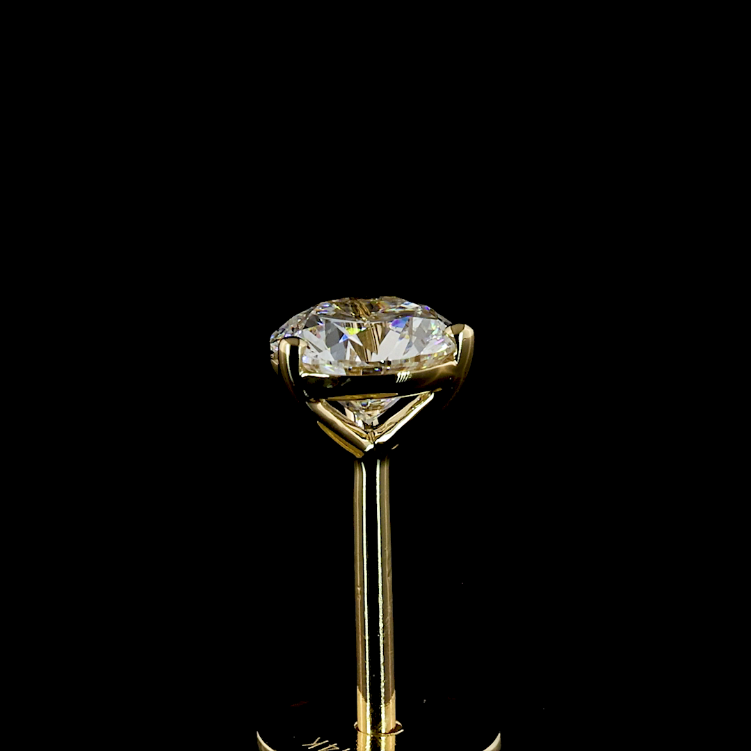 0.82 CT Round Lab Grown Diamond Martini Earrings in 14K Yellow Gold