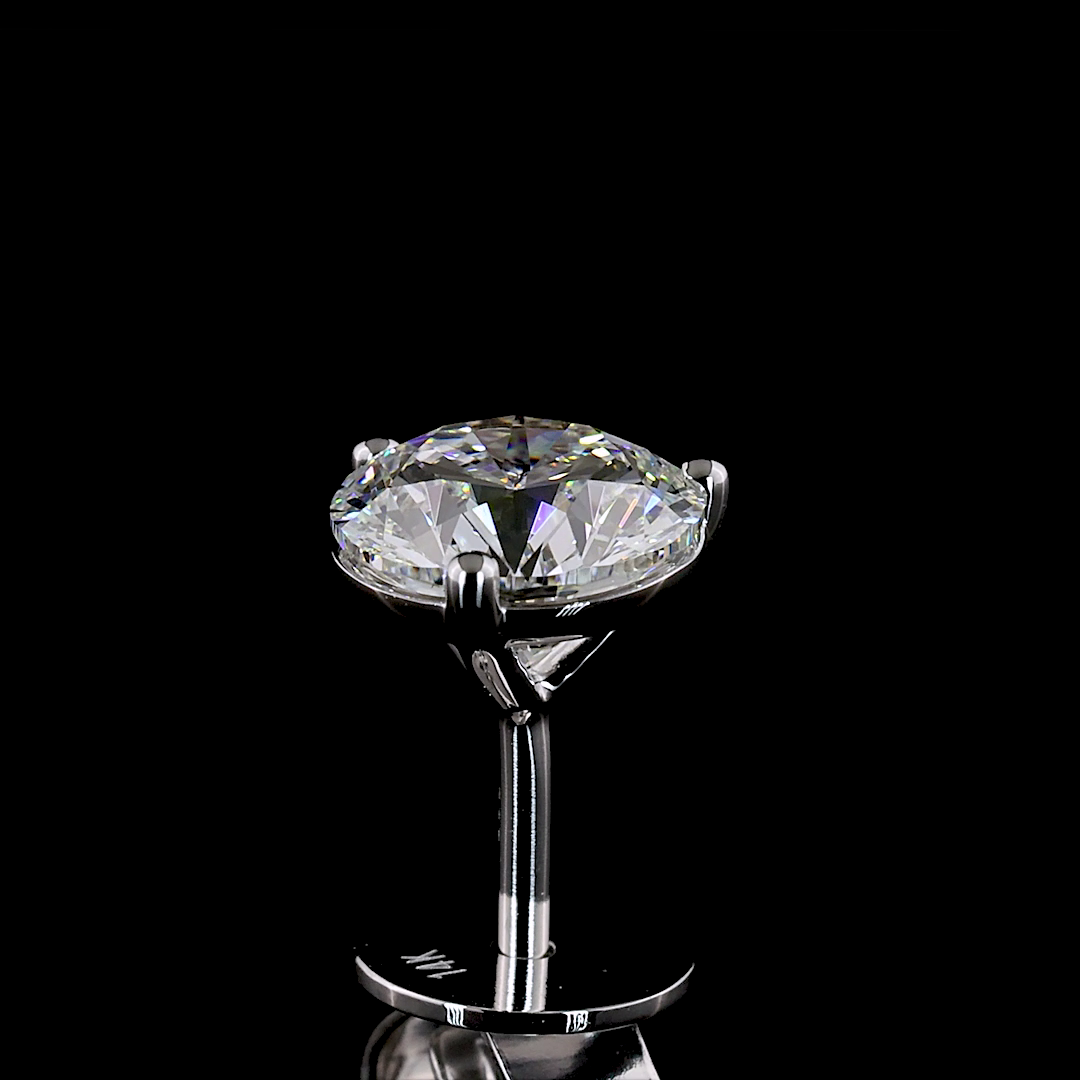 1.5 CT Round Lab Grown Diamond Martini Earrings in 14K White Gold