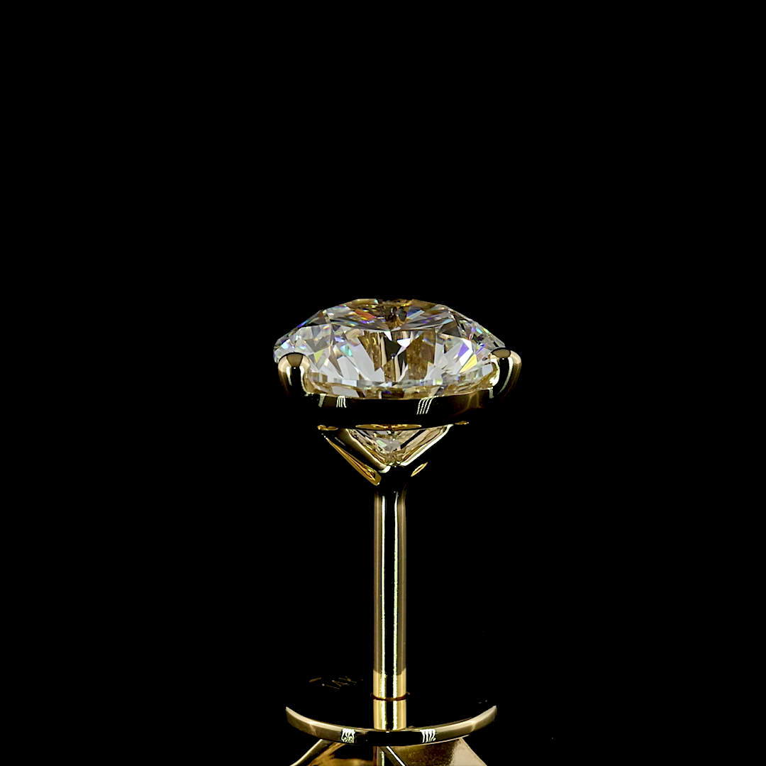1.46 CT Round Lab Grown Diamond Martini Earrings in 14K Yellow Gold