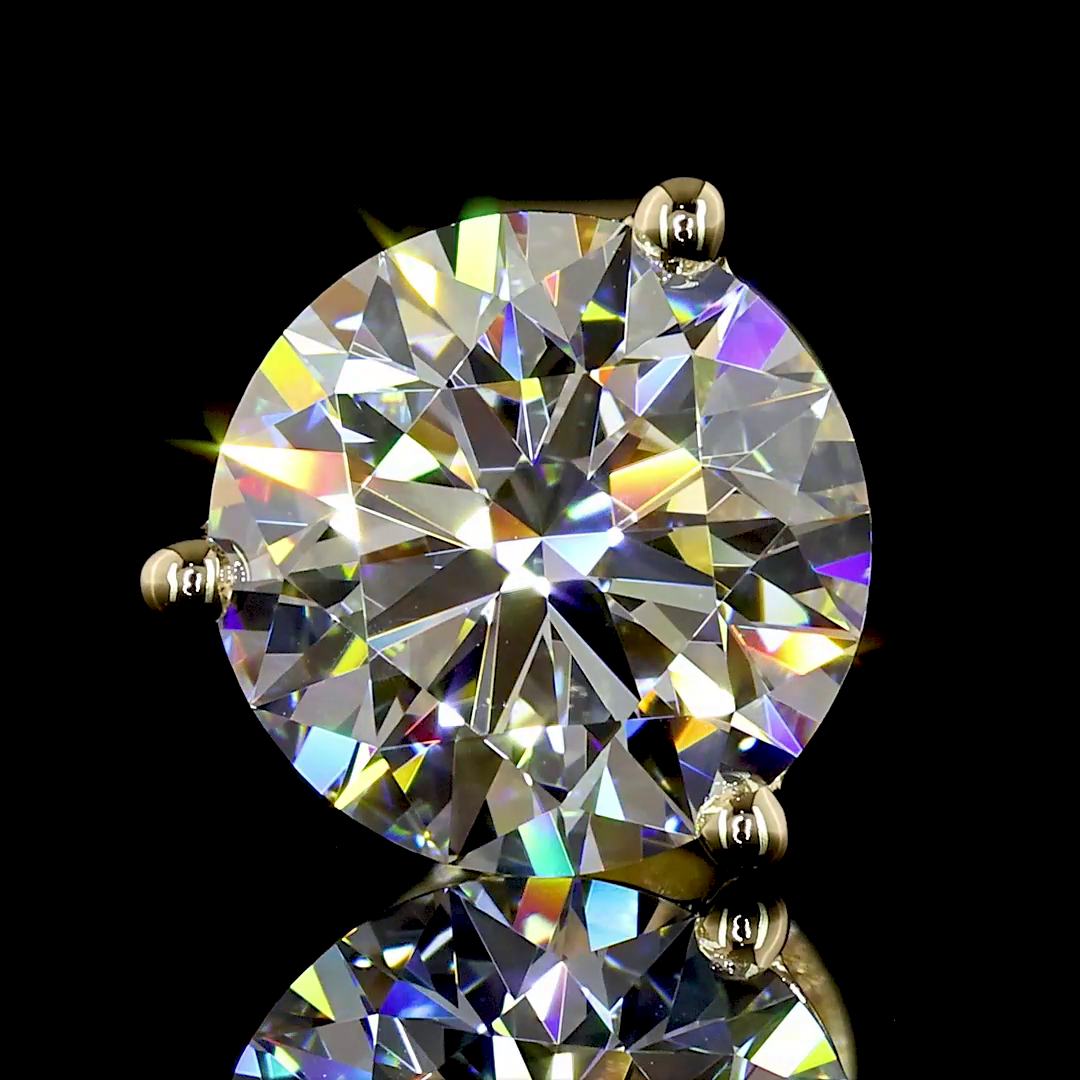 2.08 CT Round Lab Grown Diamond Martini Earrings in 14K Yellow Gold