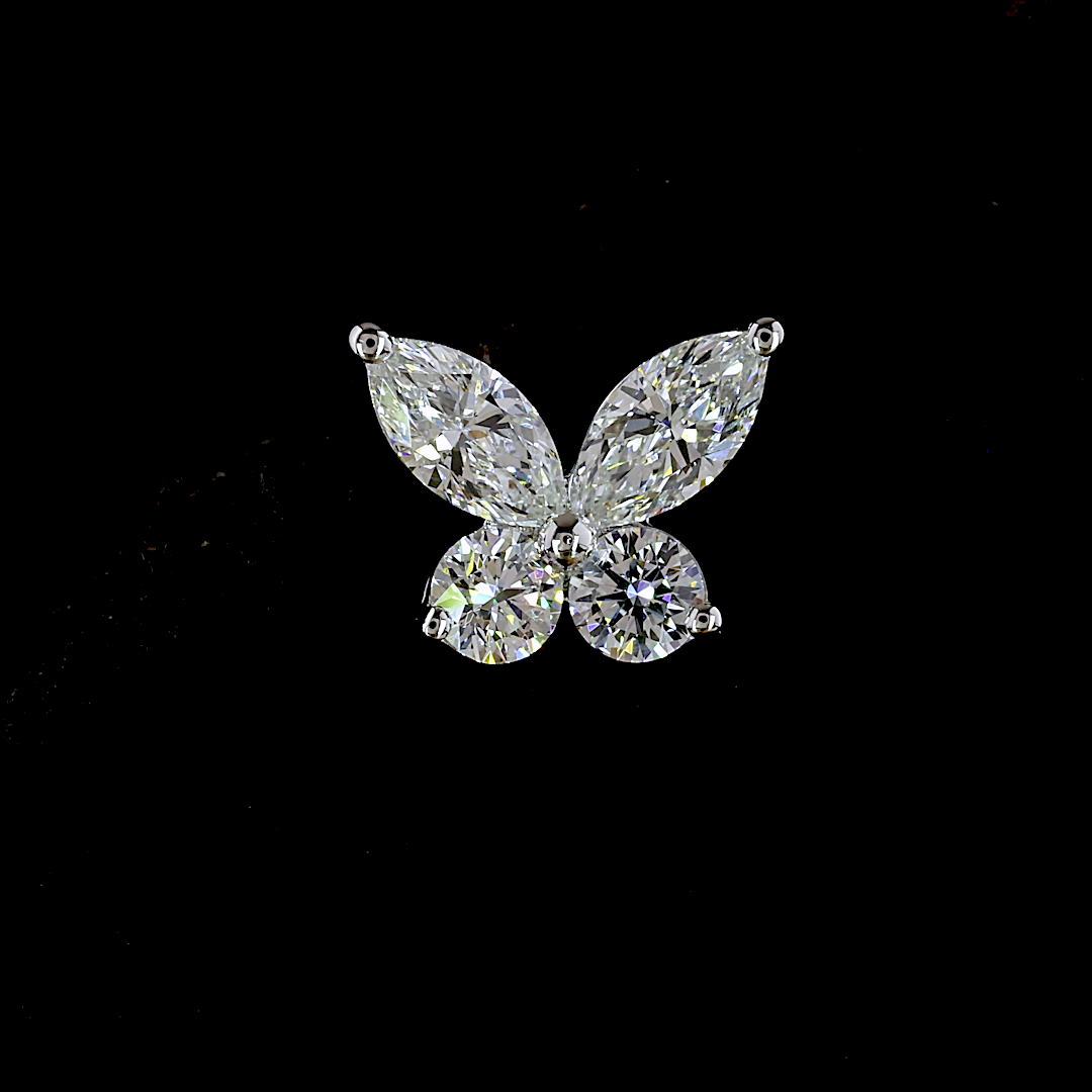 0.68 CT Marquise Lab Grown Diamond Stud Earrings in 14K White Gold