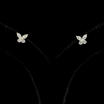 0.6 CT Marquise Lab Grown Diamond Stud Earrings in 14K Yellow Gold