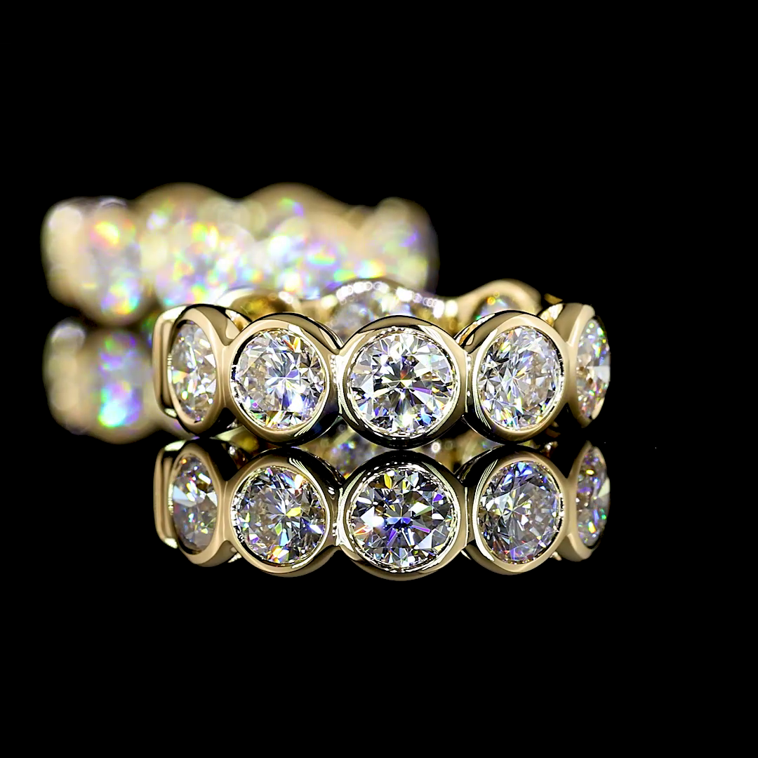 2.01 CT Round Lab Grown Diamond Huggie Earrings in 14K Yellow Gold
