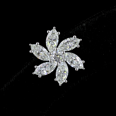 6.06 CT Round Lab Grown Diamond Stud Earrings in 14K White Gold