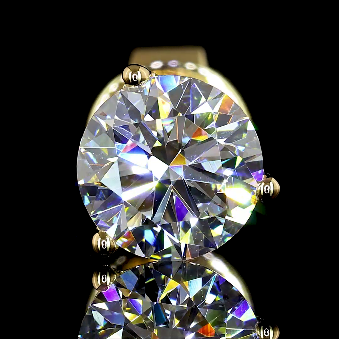 1.56 CT Round Lab Grown Diamond Martini Earrings in 18K Yellow Gold