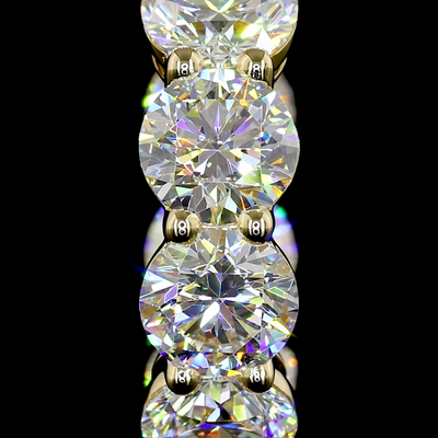 3.87 CT Round Lab Grown Diamond Huggie Earrings in 14K Yellow Gold