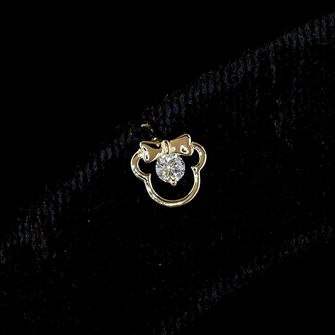 0.11 CT Round Lab Grown Diamond Stud Earrings in 14K Yellow Gold