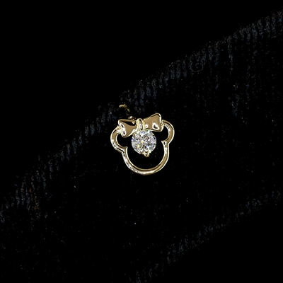 0.11 CT Round Lab Grown Diamond Stud Earrings in 14K Yellow Gold