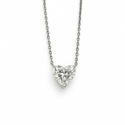 Heart Shaped Diamond Pendant (Lab Grown)