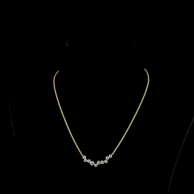 1.75 CT Round Lab Grown Diamond Pendant Necklace in 14K Yellow Gold