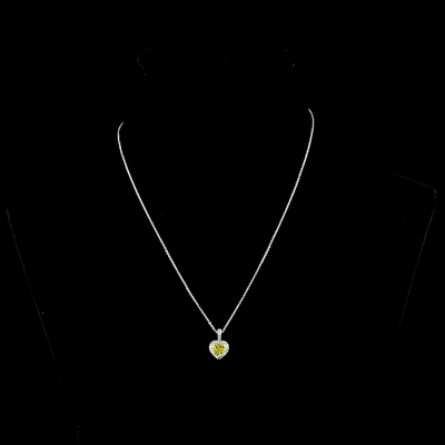 1.27 CT Heart Lab Grown Diamond Halo Pendant in 14K White Gold