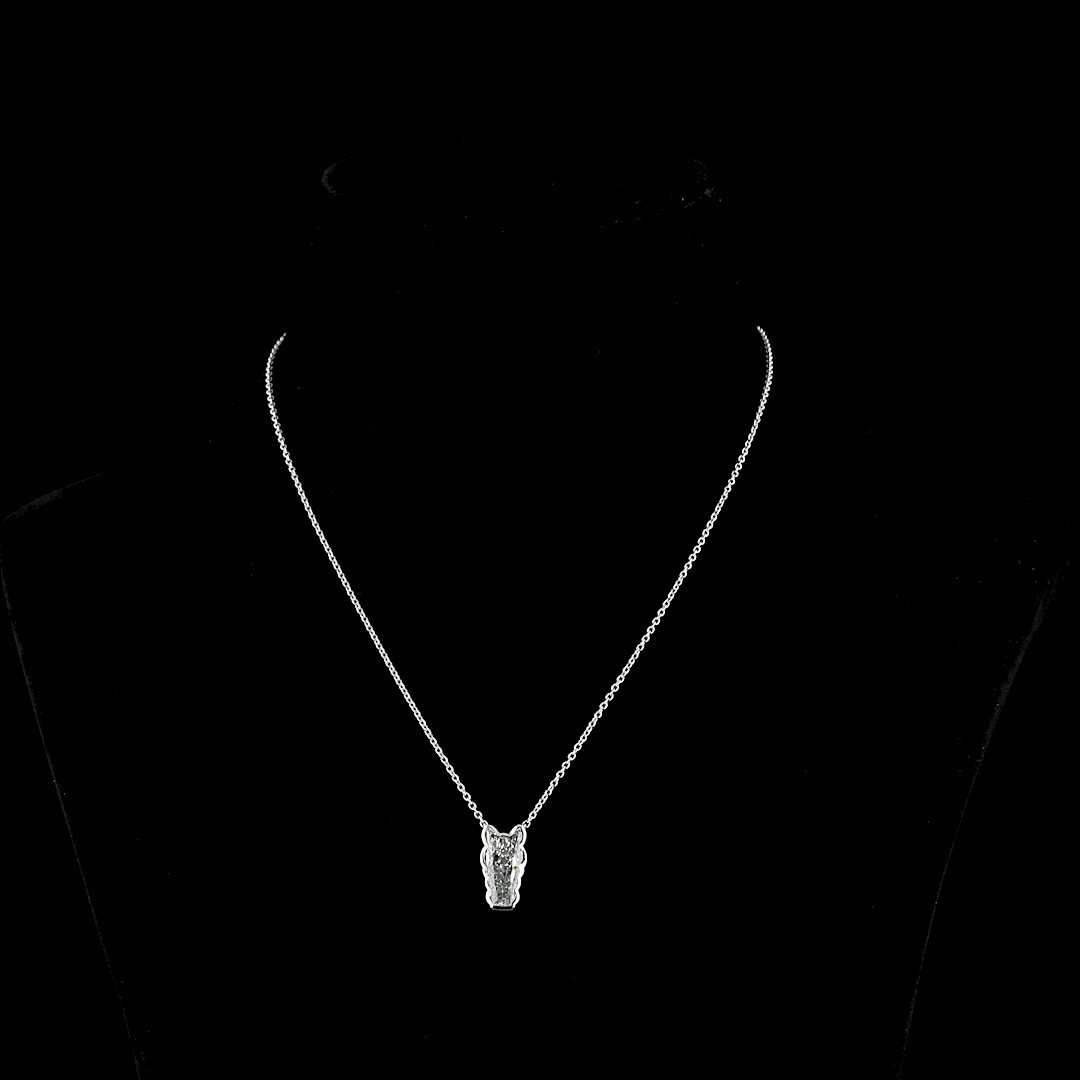 4.1 CT Horse Lab Grown Diamond Pendant in 18K White Gold