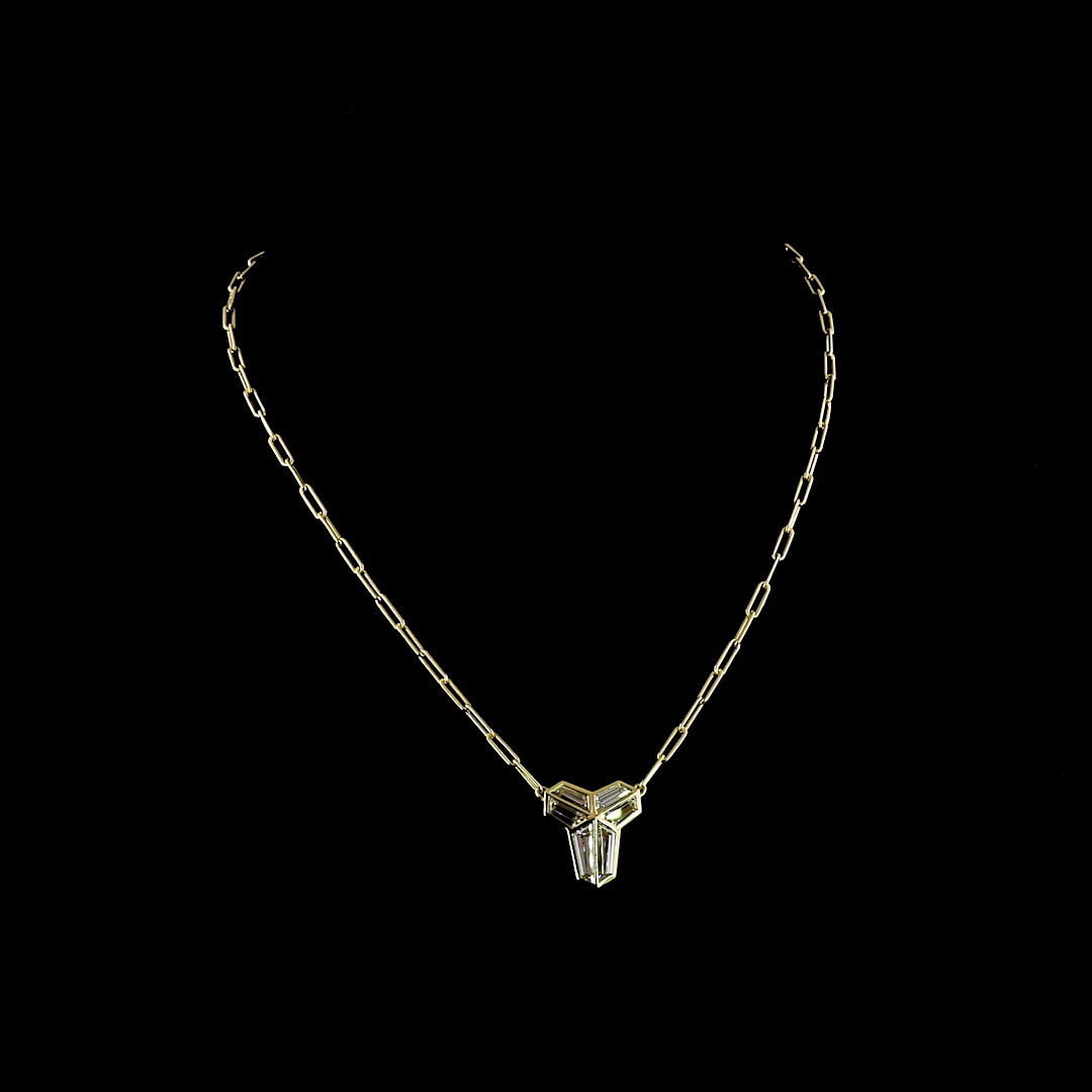 3.13 CT Lab Grown Diamond Pendant in 14K Yellow Gold