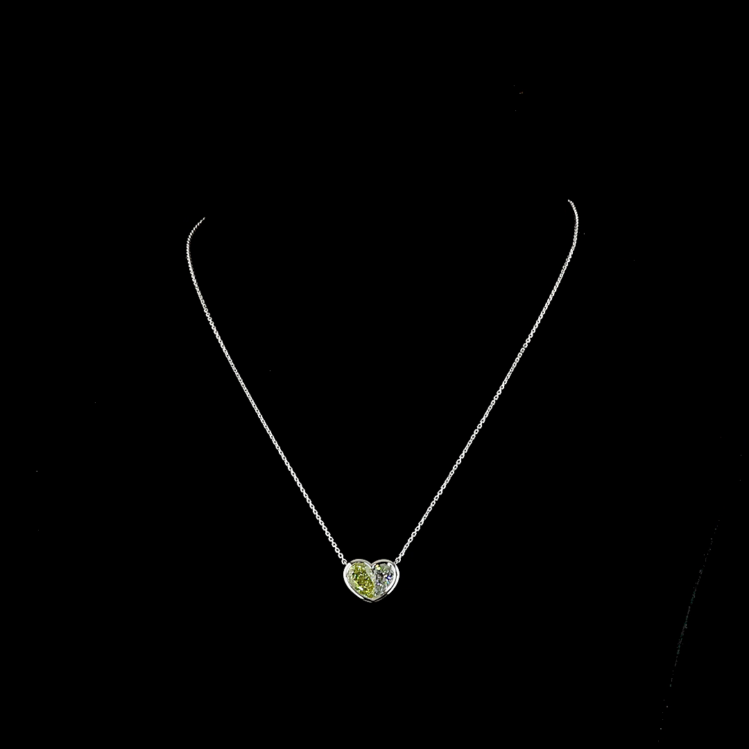 3.46 CT Pear Lab Grown Diamond Pendant in 14K White Gold