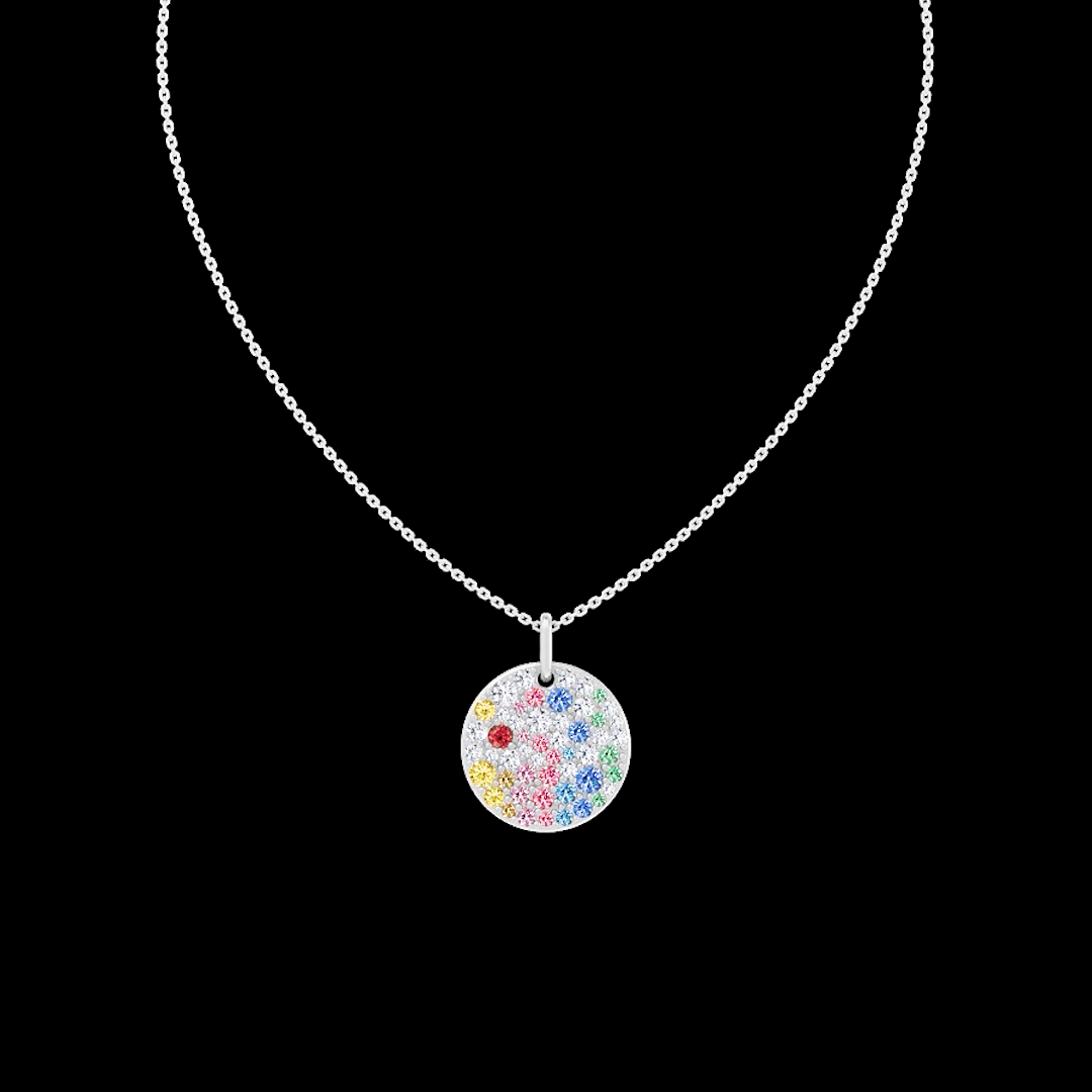 4.88 CT Round Lab Grown Diamond Pendant in 14K White Gold