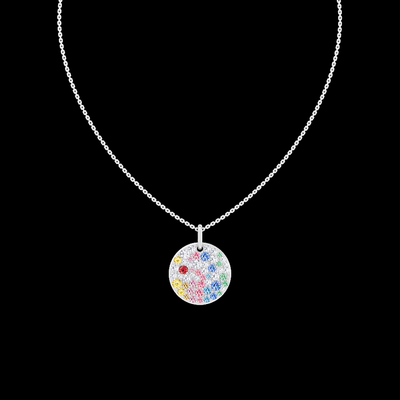 4.88 CT Round Lab Grown Diamond Pendant in 14K White Gold