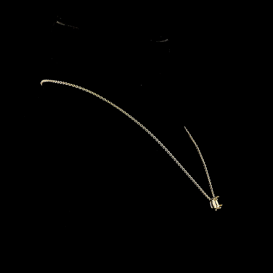 3.11 CT Cushion Brilliant Lab Grown Diamond Pendant in 14K Yellow Gold – close-up