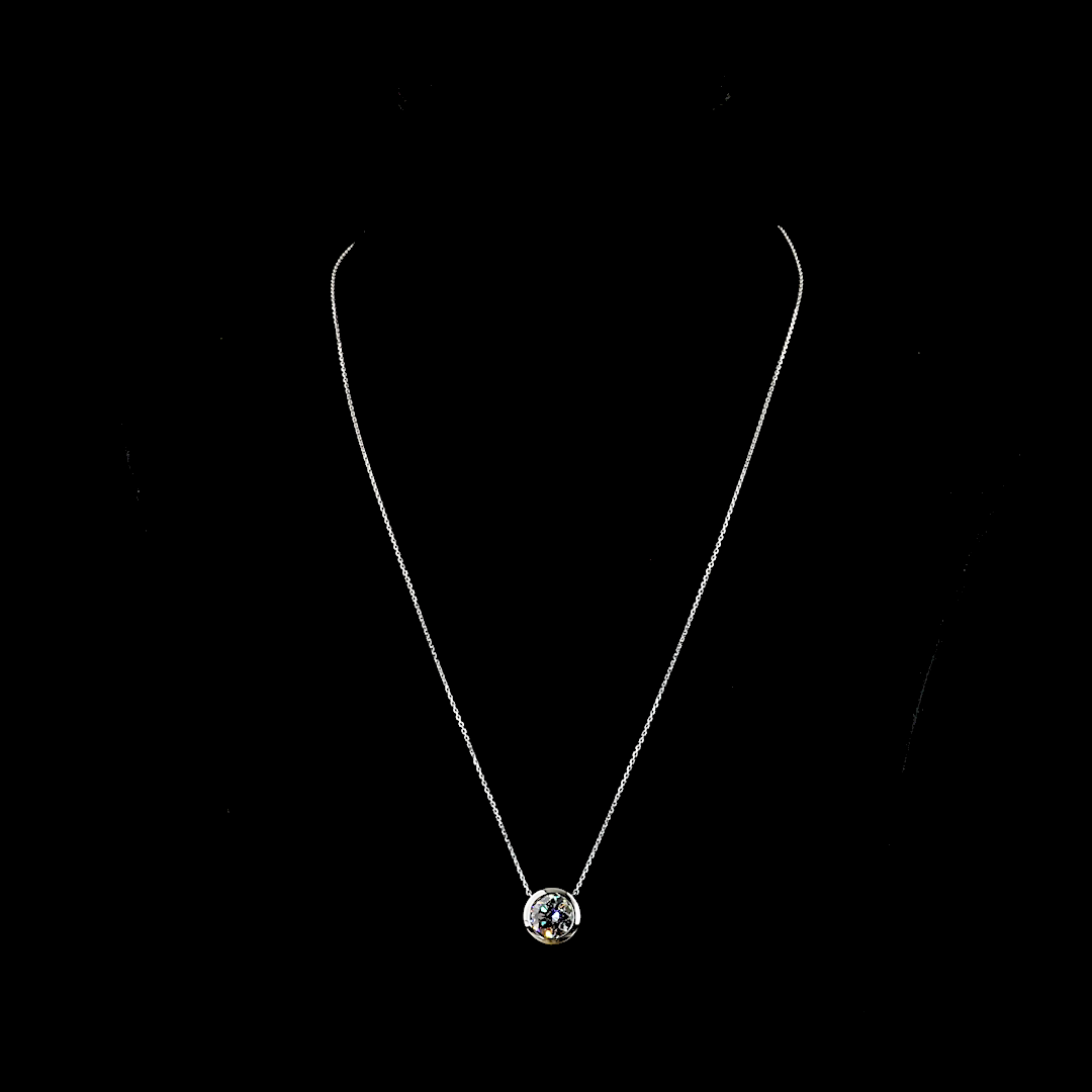 4.08 CT Round Lab Grown Diamond Solitaire Pendant in 14K White Gold