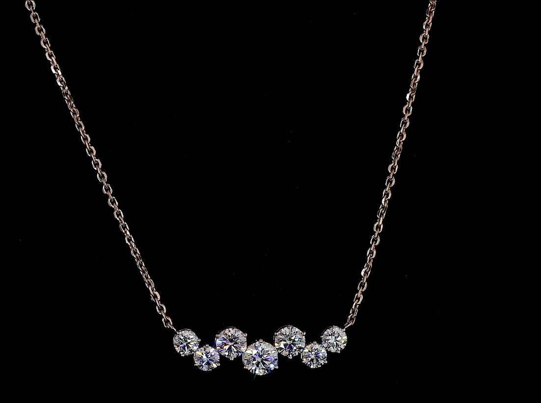 2.01 CT Round Lab Grown Diamond Pendant in 14K Rose Gold