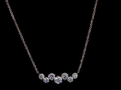 2.01 CT Round Lab Grown Diamond Pendant in 14K Rose Gold